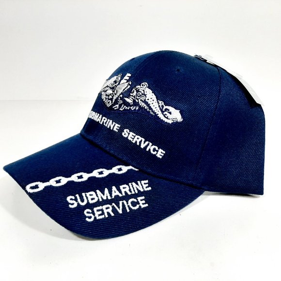 Accessories | Us Navy Submarine Service Svc Cap Dark Blue Embr | Poshmark